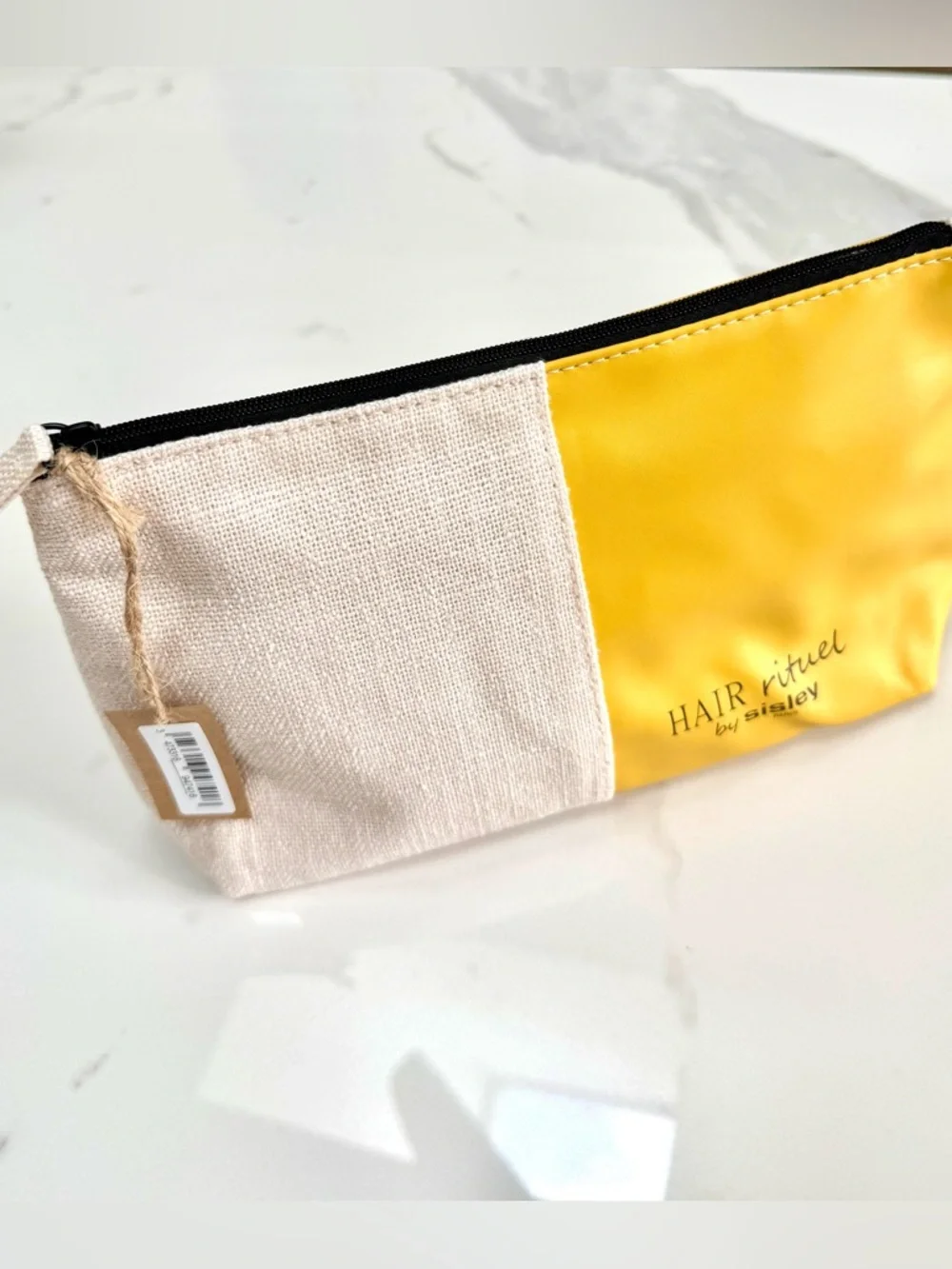 NWT - Sisley Paris Leather & Canvas Bag - Super Cute!